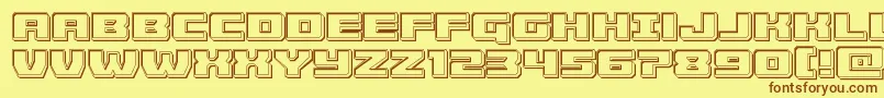 Cruiserfortressengrave-fontti – ruskeat fontit keltaisella taustalla