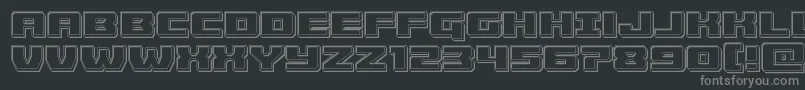 Шрифт Cruiserfortressengrave – серые шрифты на чёрном фоне
