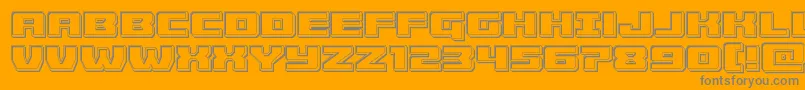 Cruiserfortressengrave Font – Gray Fonts on Orange Background