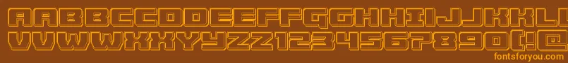 Cruiserfortressengrave-fontti – oranssit fontit ruskealla taustalla