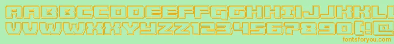 Шрифт Cruiserfortressengrave – оранжевые шрифты на зелёном фоне