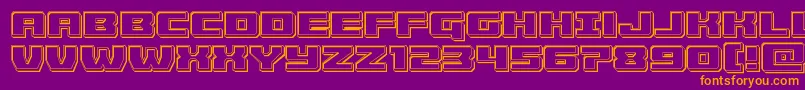 Cruiserfortressengrave Font – Orange Fonts on Purple Background