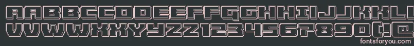 Шрифт Cruiserfortressengrave – розовые шрифты на чёрном фоне