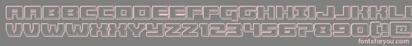 Cruiserfortressengrave-fontti – vaaleanpunaiset fontit harmaalla taustalla