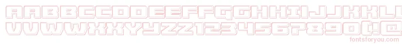 フォントCruiserfortressengrave – 白い背景にピンクのフォント