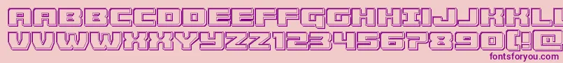 Cruiserfortressengrave-fontti – violetit fontit vaaleanpunaisella taustalla