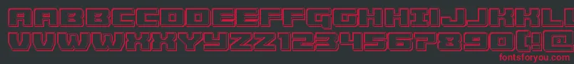 Cruiserfortressengrave Font – Red Fonts on Black Background