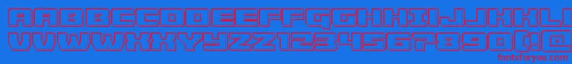 Cruiserfortressengrave-fontti – punaiset fontit sinisellä taustalla