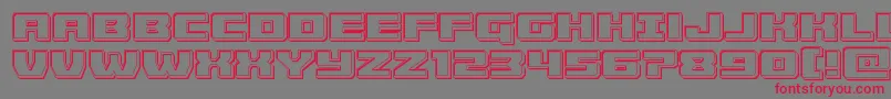 Шрифт Cruiserfortressengrave – красные шрифты на сером фоне