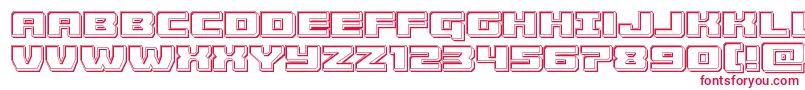 Шрифт Cruiserfortressengrave – красные шрифты на белом фоне
