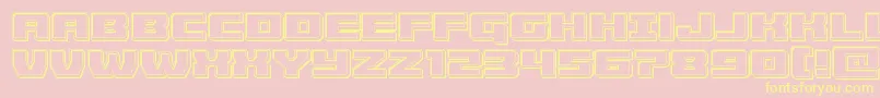 Шрифт Cruiserfortressengrave – жёлтые шрифты на розовом фоне
