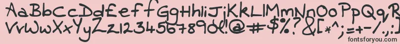Contrarymary Font – Black Fonts on Pink Background