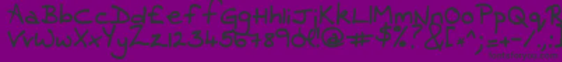 Contrarymary Font – Black Fonts on Purple Background