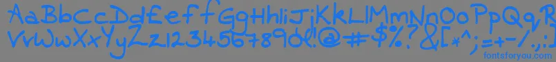 Contrarymary Font – Blue Fonts on Gray Background