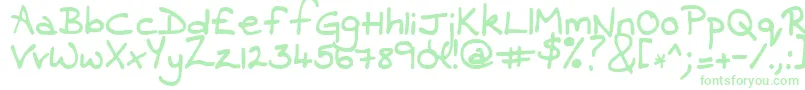 Contrarymary Font – Green Fonts on White Background