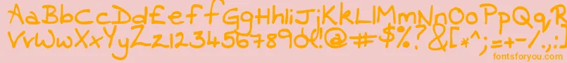 Contrarymary Font – Orange Fonts on Pink Background