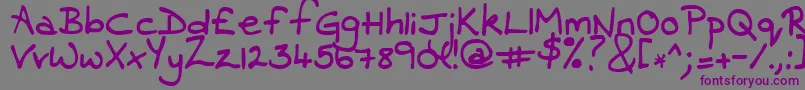 Contrarymary Font – Purple Fonts on Gray Background