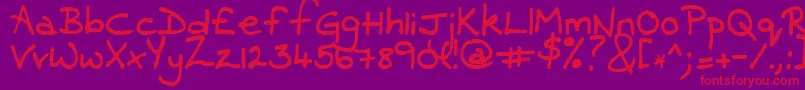 fuente Contrarymary – Fuentes Rojas Sobre Fondo Morado