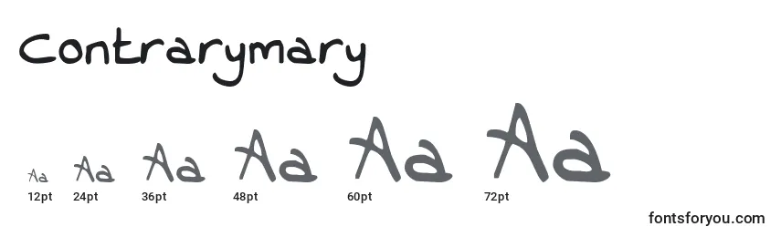 Größen der Schriftart Contrarymary