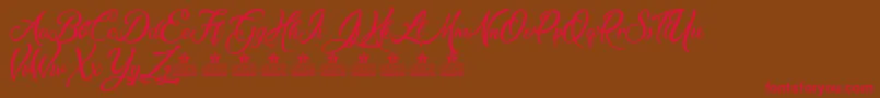 SeaBalancePersonalUse Font – Red Fonts on Brown Background