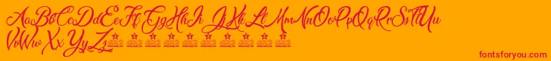 SeaBalancePersonalUse Font – Red Fonts on Orange Background