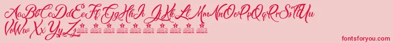 SeaBalancePersonalUse Font – Red Fonts on Pink Background