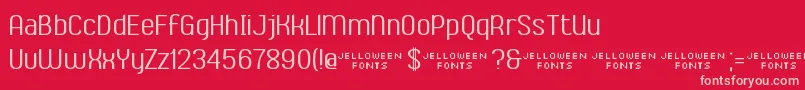 AmbrosiaDemo Font – Pink Fonts on Red Background