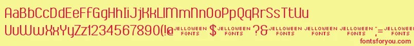 AmbrosiaDemo Font – Red Fonts on Yellow Background