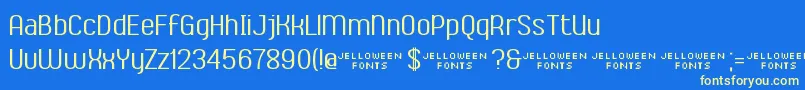 AmbrosiaDemo Font – Yellow Fonts on Blue Background