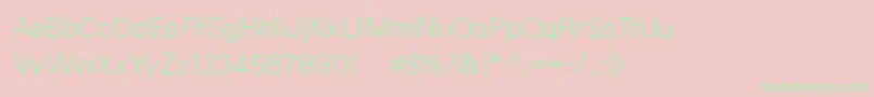 UnisketchLightLimited Font – Green Fonts on Pink Background