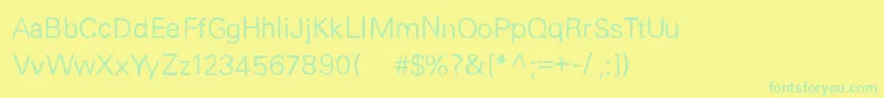 Шрифт UnisketchLightLimited – зелёные шрифты на жёлтом фоне