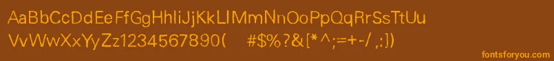 UnisketchLightLimited Font – Orange Fonts on Brown Background