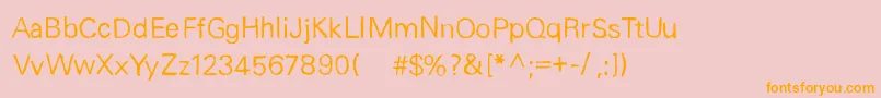 UnisketchLightLimited Font – Orange Fonts on Pink Background