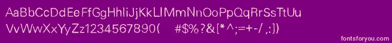 UnisketchLightLimited Font – Pink Fonts on Purple Background