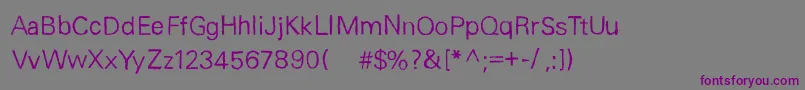 UnisketchLightLimited Font – Purple Fonts on Gray Background