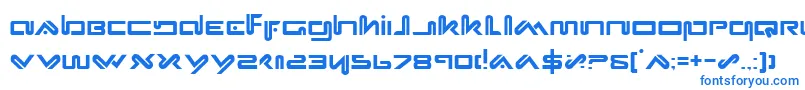 フォントXeph – 白い背景に青い文字