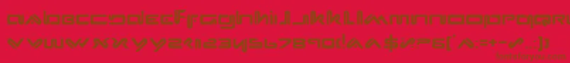 フォントXeph – 赤い背景に茶色の文字