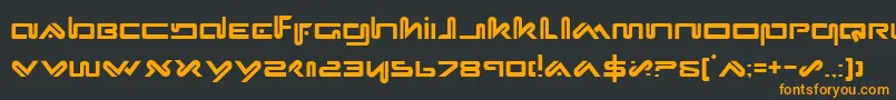 フォントXeph – 黒い背景にオレンジの文字