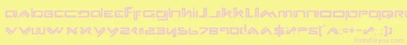 Xeph Font – Pink Fonts on Yellow Background