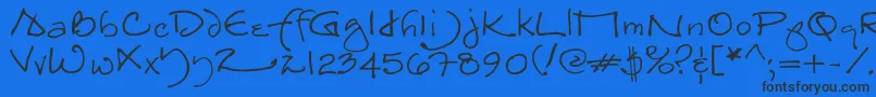TheJoynt Font – Black Fonts on Blue Background