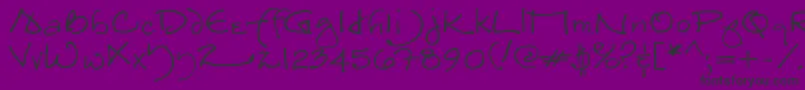 フォントTheJoynt – 紫の背景に黒い文字