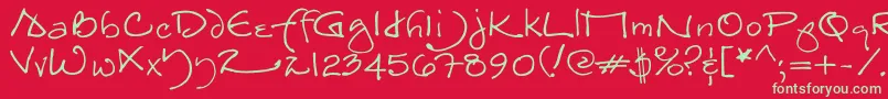 TheJoynt Font – Green Fonts on Red Background