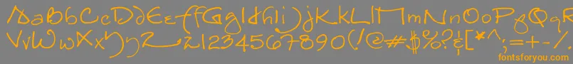 TheJoynt-fontti – oranssit fontit harmaalla taustalla