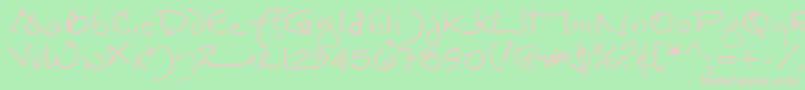 TheJoynt Font – Pink Fonts on Green Background