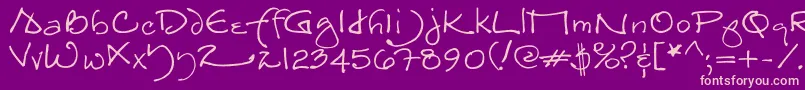 TheJoynt Font – Pink Fonts on Purple Background