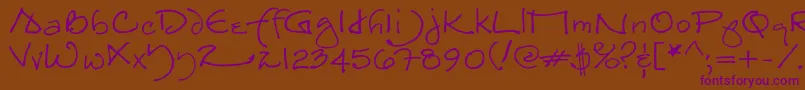 TheJoynt Font – Purple Fonts on Brown Background