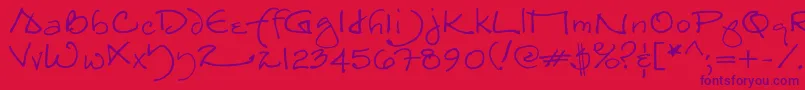 TheJoynt Font – Purple Fonts on Red Background