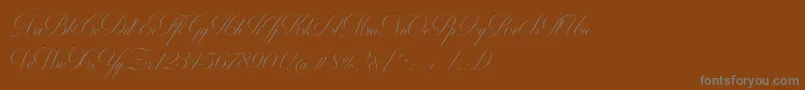 MiltonOneBold-Schriftart – Graue Schriften auf braunem Hintergrund