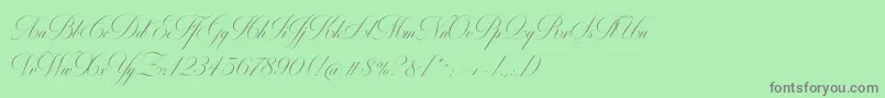 MiltonOneBold-Schriftart – Graue Schriften auf grünem Hintergrund