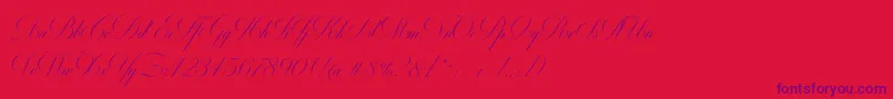 MiltonOneBold Font – Purple Fonts on Red Background
